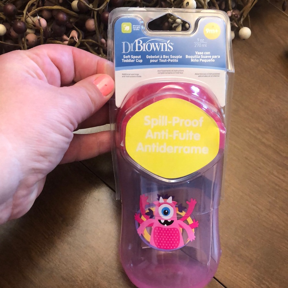 NWT Dr. Brown’s Spill-Proof/Soft Spout Sippy 9M+
